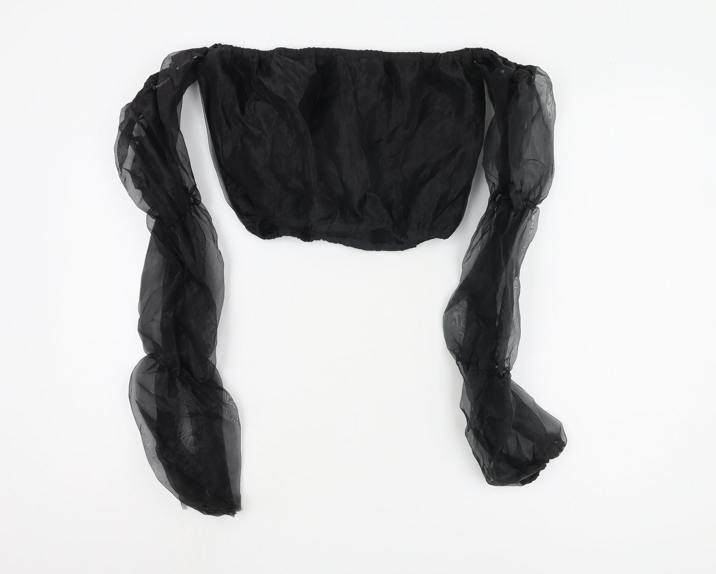 Nasty Gal Women's Black Cropped Blouse UK 10