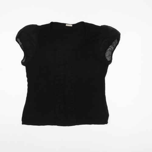 Planet Women's Black Cap Sleeve Top - Size L