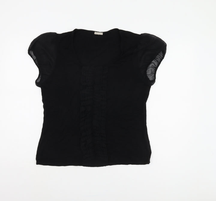 Planet Women's Black Cap Sleeve Top - Size L