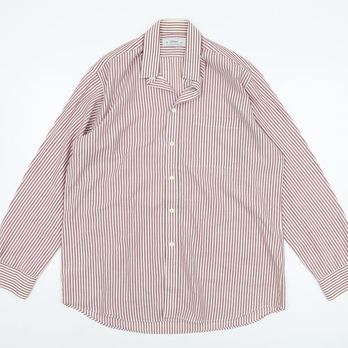 St Michael Men's Multicoloured 16 Striped Long Sleeve Shirt