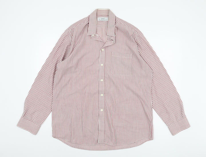 St Michael Men's Multicoloured 16 Striped Long Sleeve Shirt