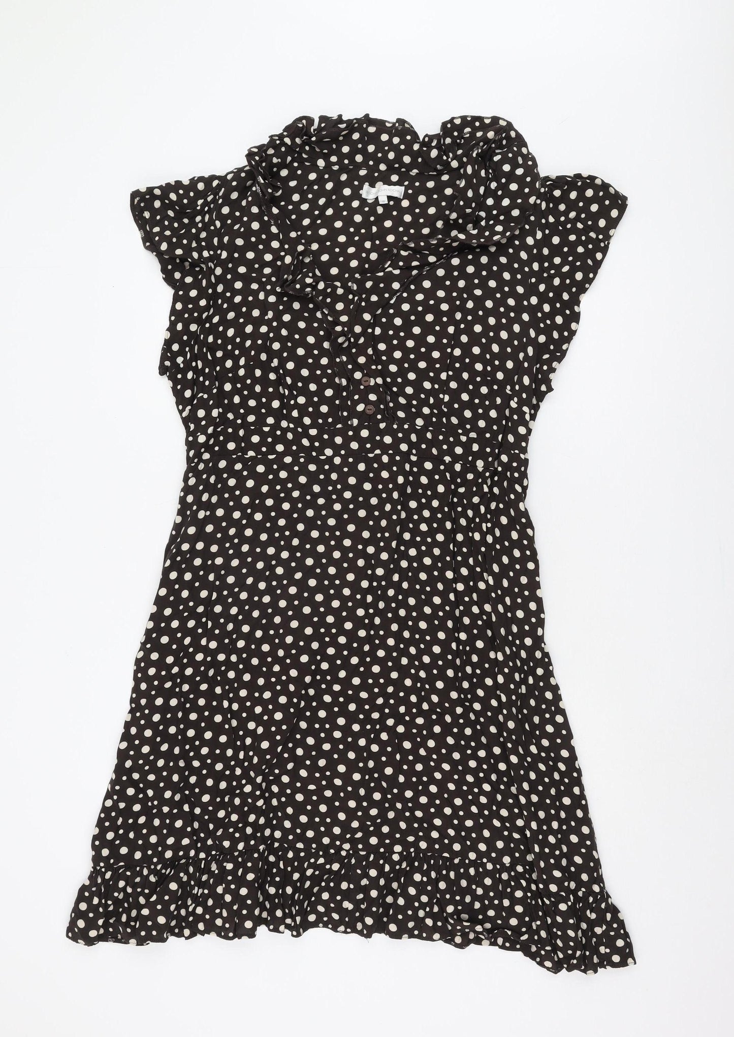 Rocha John Rocha Women's Black Polka Dot Dress Size 18