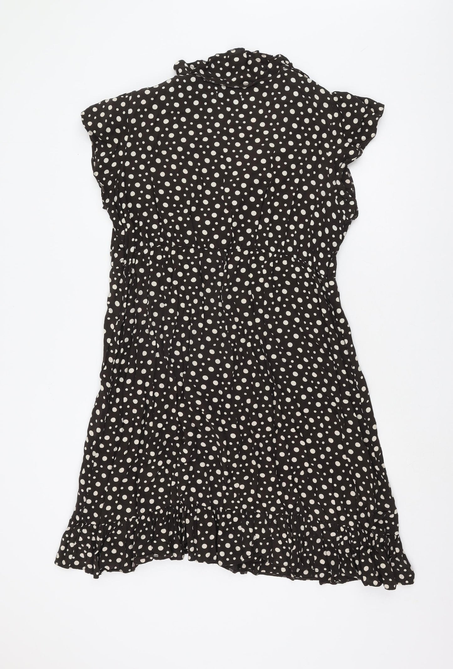 Rocha John Rocha Women's Black Polka Dot Dress Size 18