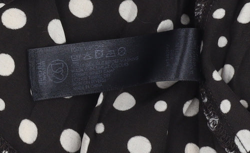 Rocha John Rocha Women's Black Polka Dot Dress Size 18