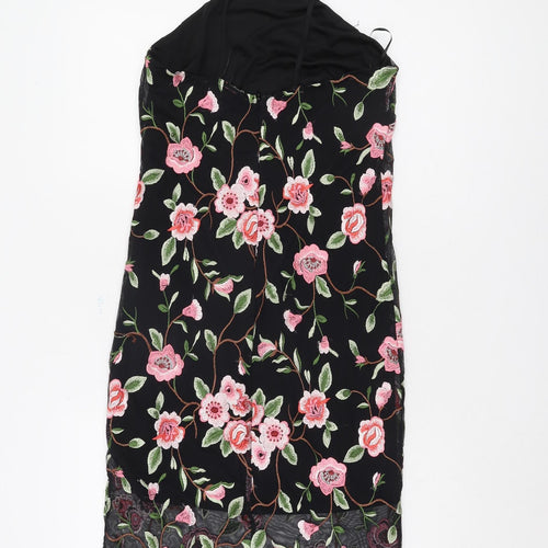 New Look Women's Black Floral Slip Dress Size 12