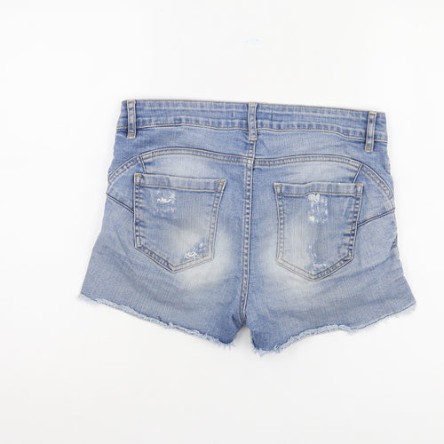 Next Women's Blue Denim Cut-Off Shorts Size 12