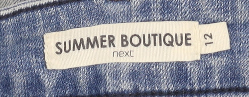Next Women's Blue Denim Cut-Off Shorts Size 12