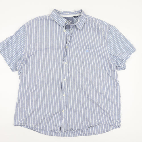 Maine New England Men's Blue XL Striped Casual Shirt