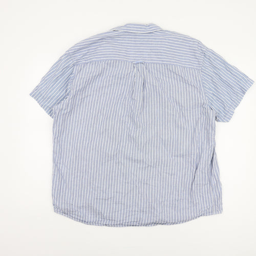 Maine New England Men's Blue XL Striped Casual Shirt
