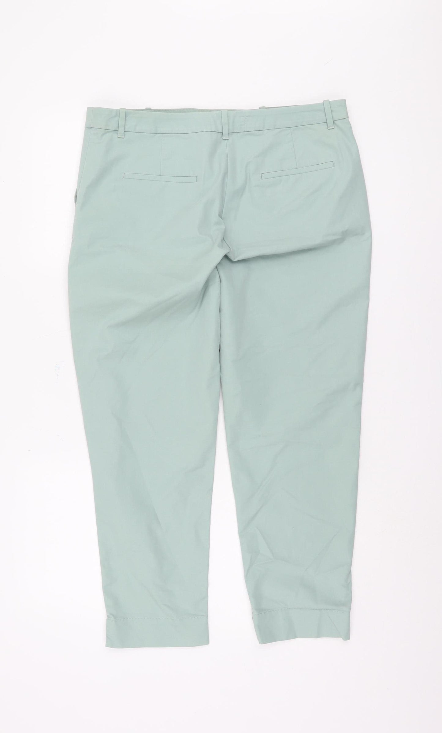Marks and Spencer Women's Green Chino Trousers Size 14