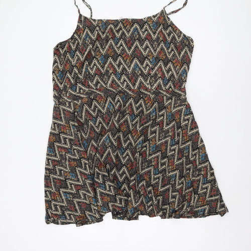 Red Herring Women's Multicoloured Chevron Dress, Size 2