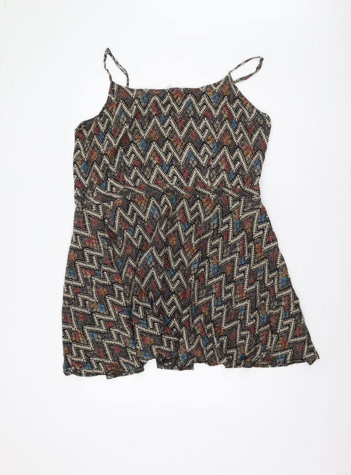 Red Herring Women's Multicoloured Chevron Dress, Size 2