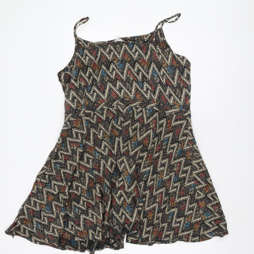 Red Herring Women's Multicoloured Chevron Dress, Size 2