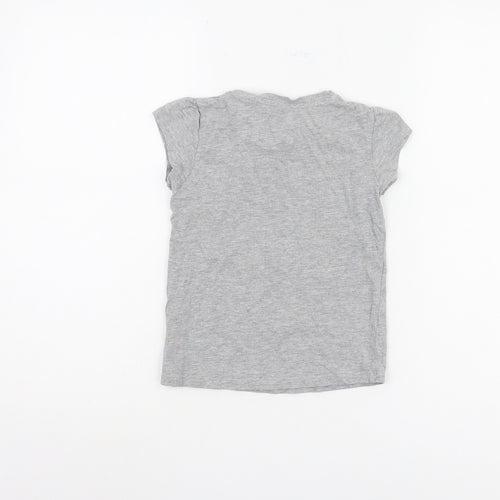 Mountain Warehouse Girls Grey T-Shirt 5-6 Years Graphic Print