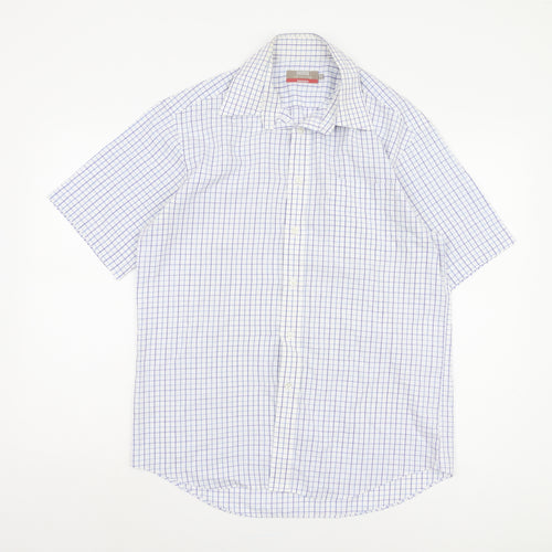 Marks and Spencer Men's Multicoloured Check Shirt, Size 15.5