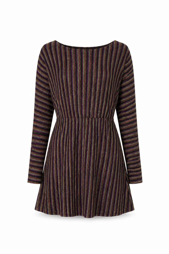 Front view of ASOS Women's Multicoloured V-Neck Short Dress S