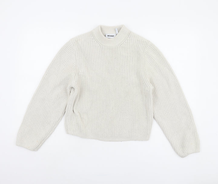 Weekday Women's White XS Pullover Jumper