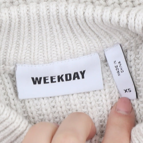 Weekday Women's White XS Pullover Jumper
