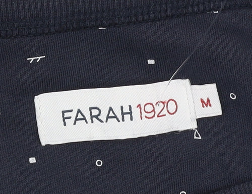 Farah Unisex Blue M Pullover Sweatshirt, Casual Cotton