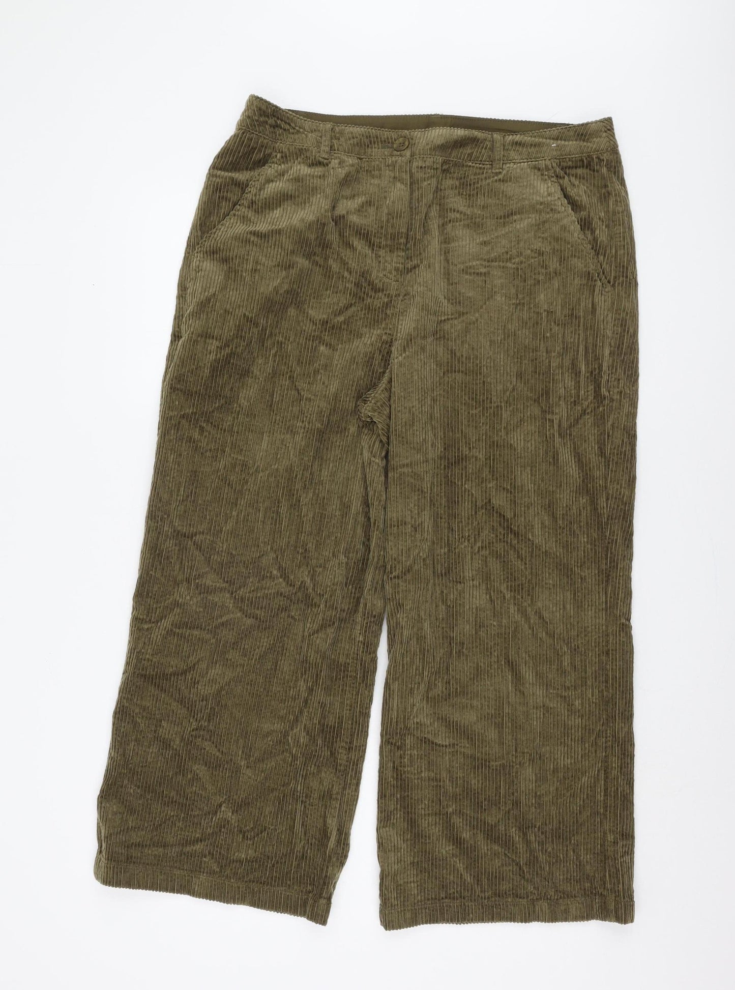 Seasalt Cornwall Green Corduroy Women's Trousers Size 16