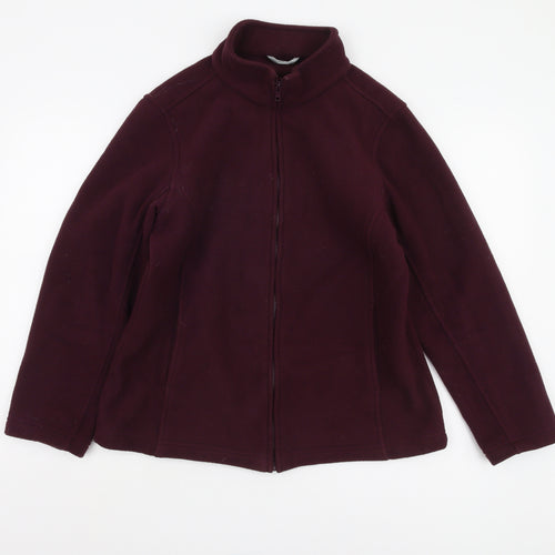 Marks and Spencer Women's Purple Fleece Jacket Size 12