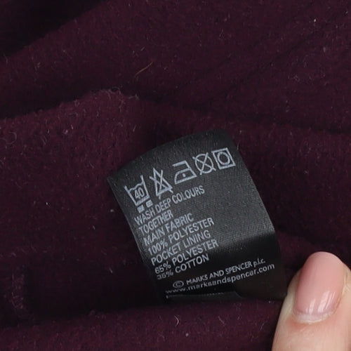 Marks and Spencer Women's Purple Fleece Jacket Size 12