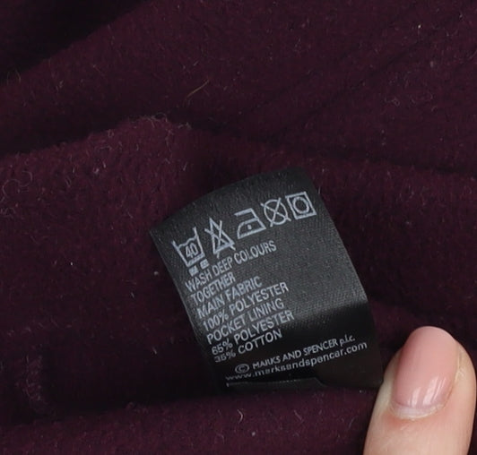 Marks and Spencer Women's Purple Fleece Jacket Size 12