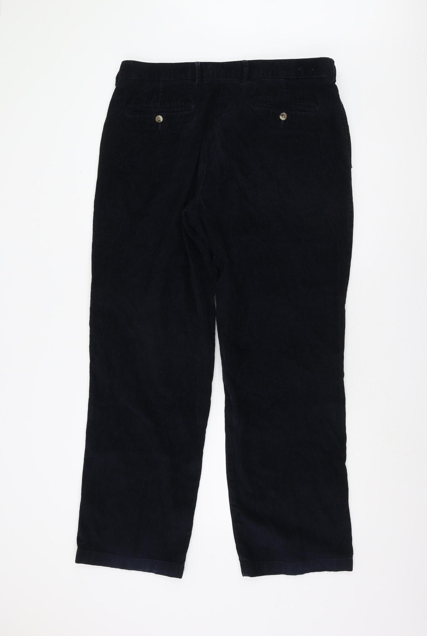 Debenhams Men's Black Corduroy Trousers, Size 40
