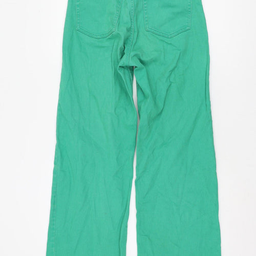 H&M Women's Green Wide-Leg Jeans Size 12