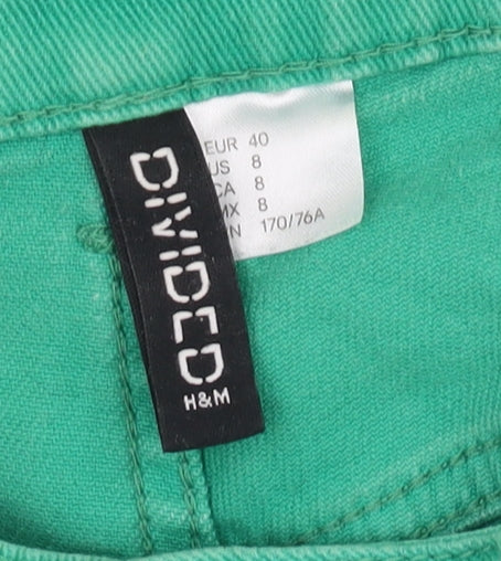 H&M Women's Green Wide-Leg Jeans Size 12