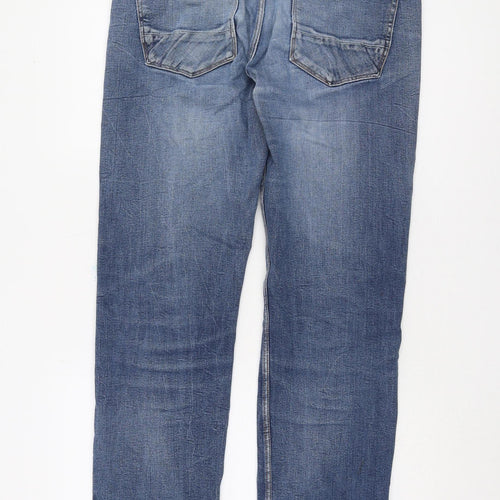 River Island Blue Denim Mens Jeans, 34L, Distressed