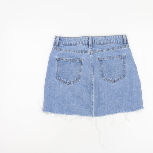 Boohoo Women's Blue Denim Mini Skirt Size 8