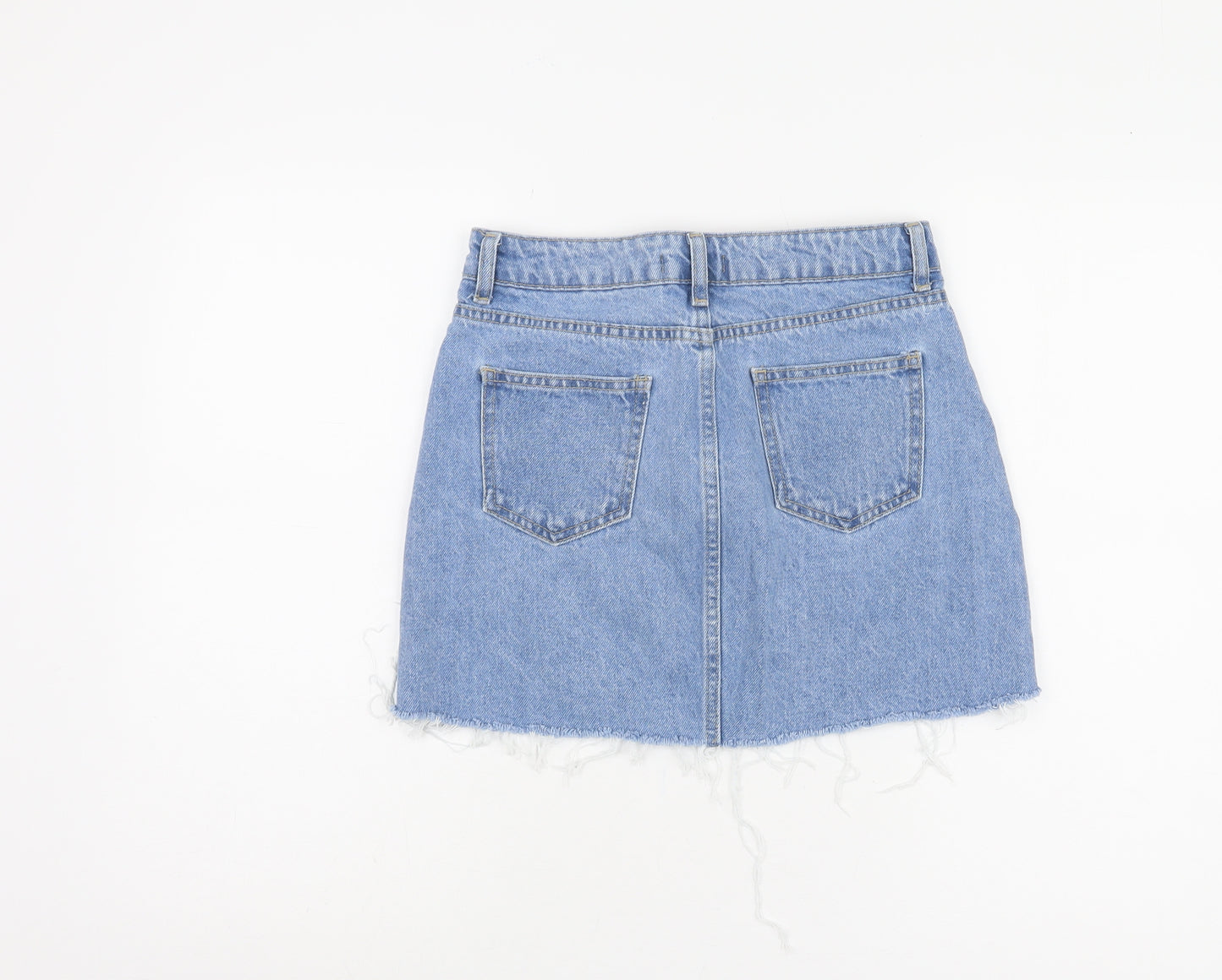Boohoo Women's Blue Denim Mini Skirt Size 8