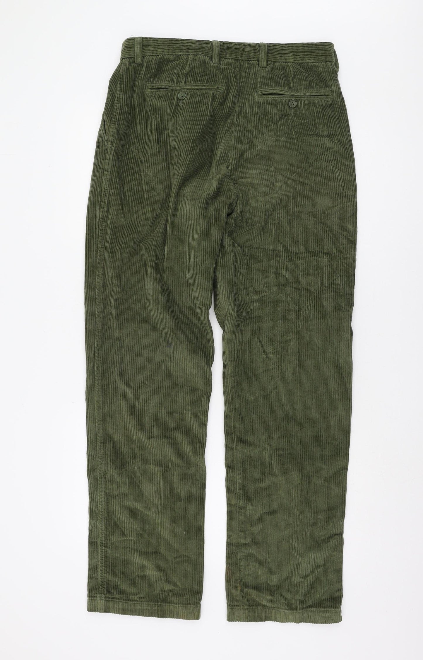 Samuel Windsor Men's Green Corduroy Trousers 32L