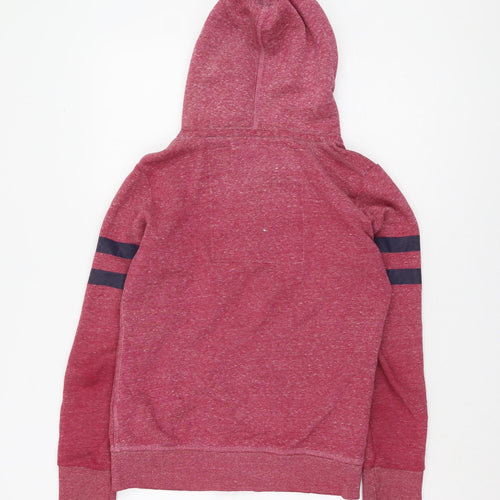 Superdry Red Full Zip Hoodie S Unisex Casual
