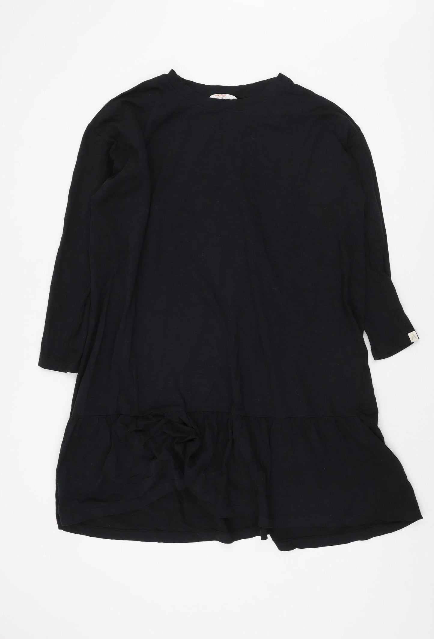 John Lewis Black Cotton Dress L, Women's