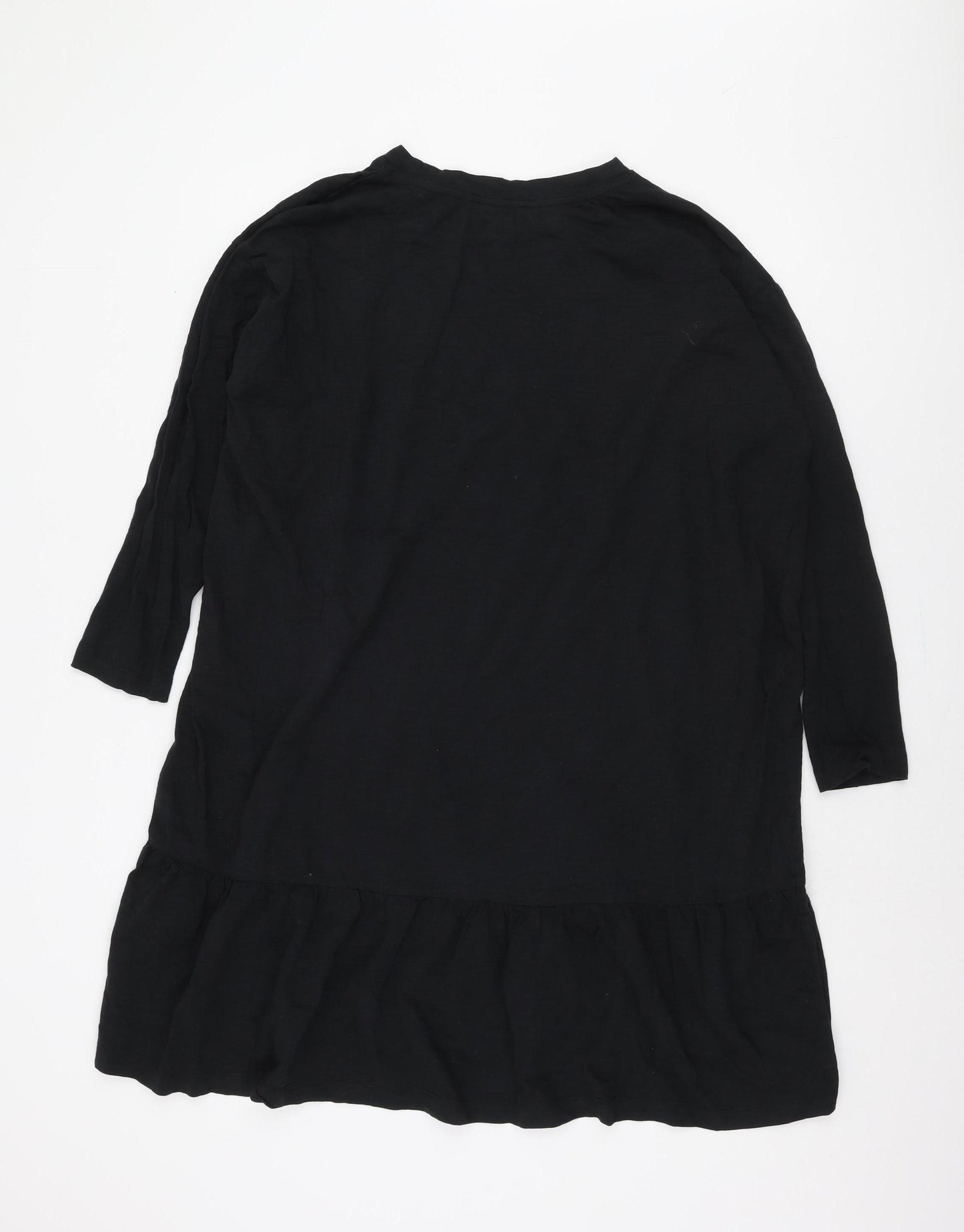 John Lewis Black Cotton Dress L, Women's