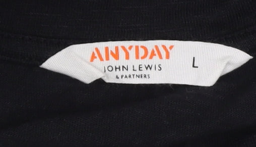 John Lewis Black Cotton Dress L, Women's