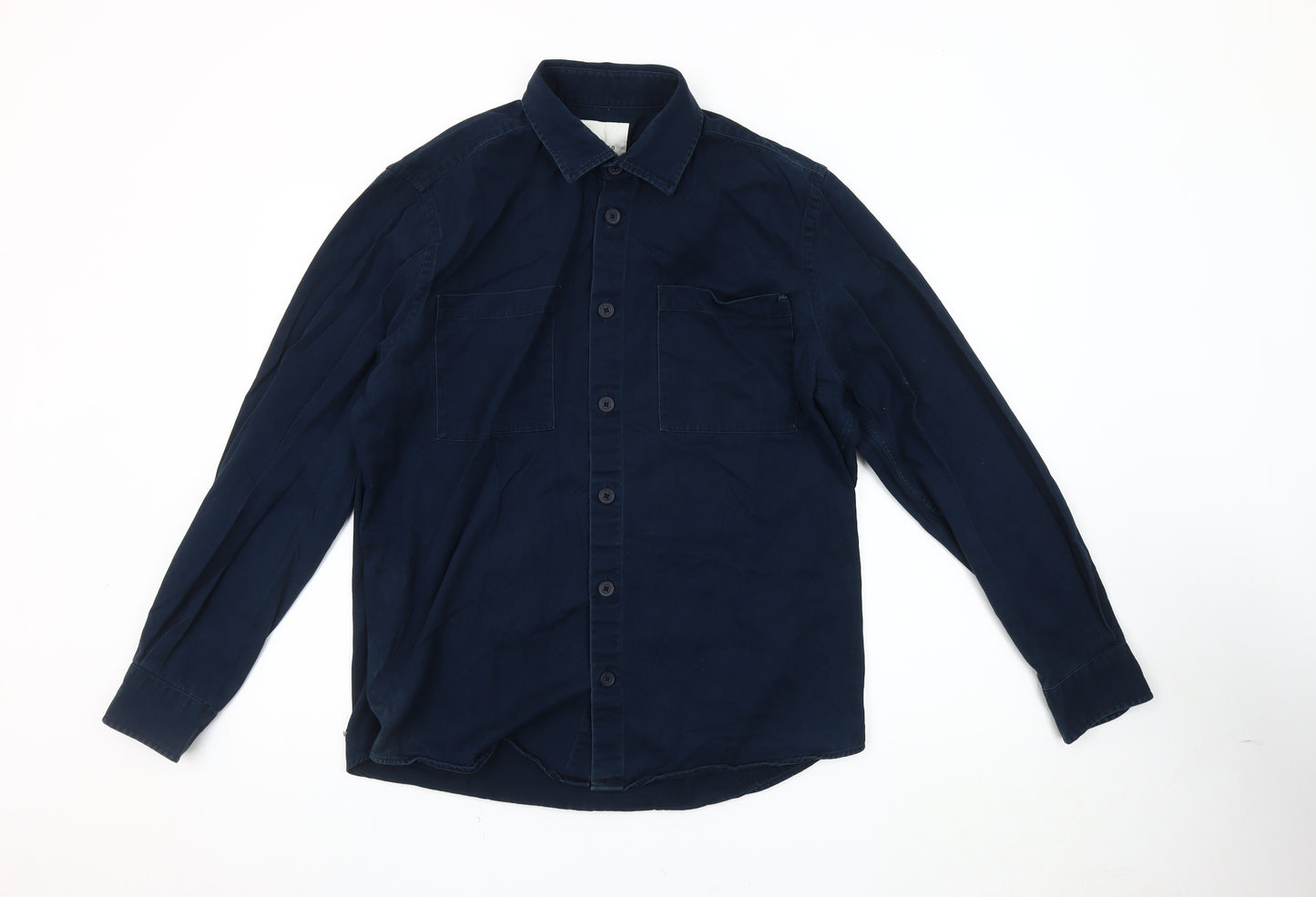 Curated Utility Men's Blue Long Sleeve Shirt Large