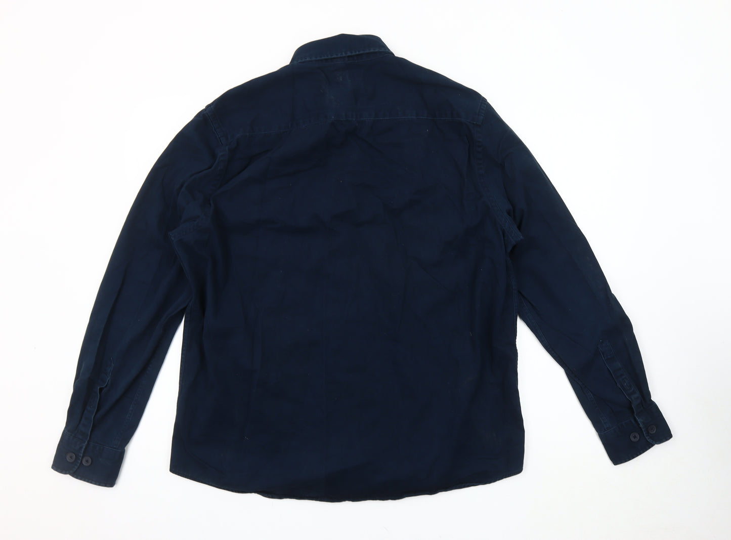 Curated Utility Men's Blue Long Sleeve Shirt Large