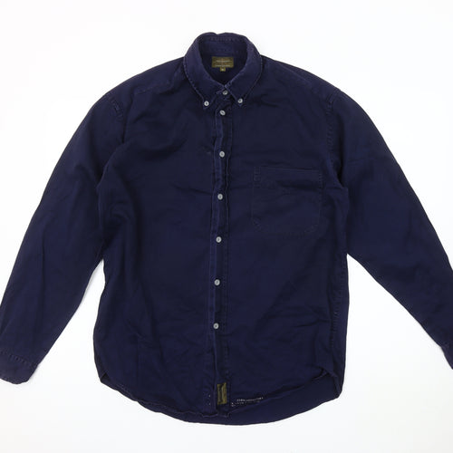Calvin Klein Men's Navy Cotton Button-Up Shirt M
