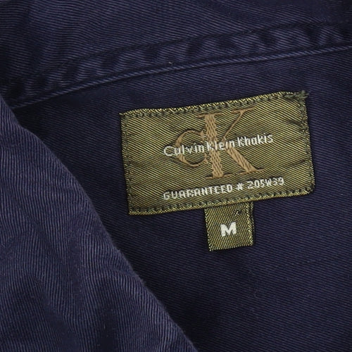 Calvin Klein Men's Navy Cotton Button-Up Shirt M