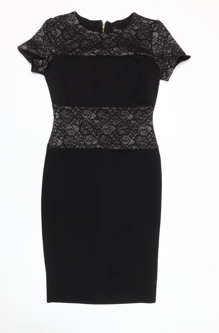 Club L Women’s Black Sheath Dress Size 12
