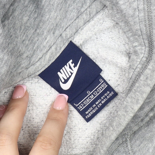 Nike Boys Grey Hoodie 12-13 Years With Logo