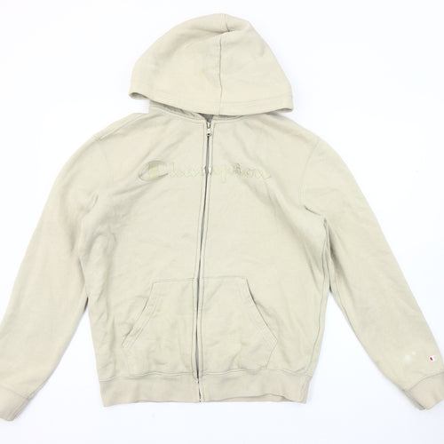Champion Men's Beige Medium Hoodie Jacket, Casual
