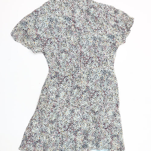 Reiss Women's Multicoloured Short Silk Dress Size 10