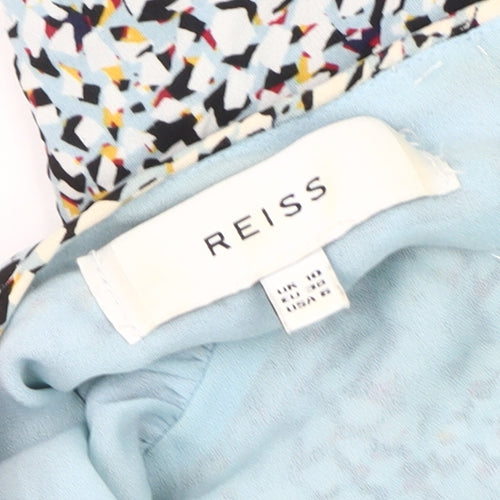 Reiss Women's Multicoloured Short Silk Dress Size 10