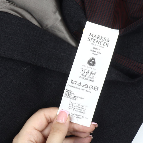 Marks and Spencer Men's Charcoal Blazer 42 Short Jacket