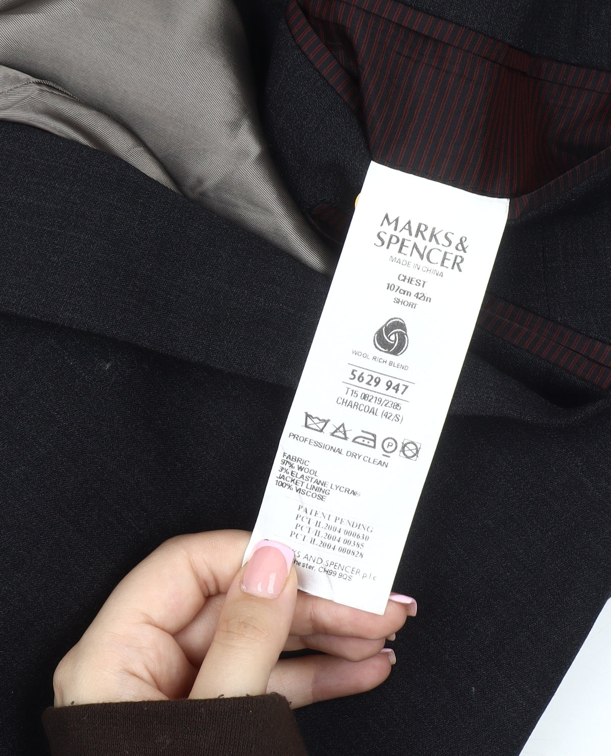 Marks and Spencer Men's Charcoal Blazer 42 Short Jacket