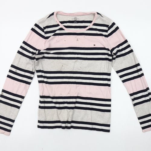 Tommy Hilfiger Women's Striped T-Shirt, Multicoloured, L